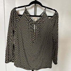 Michael Kors Cold Shoulders Cut Long Sleeve